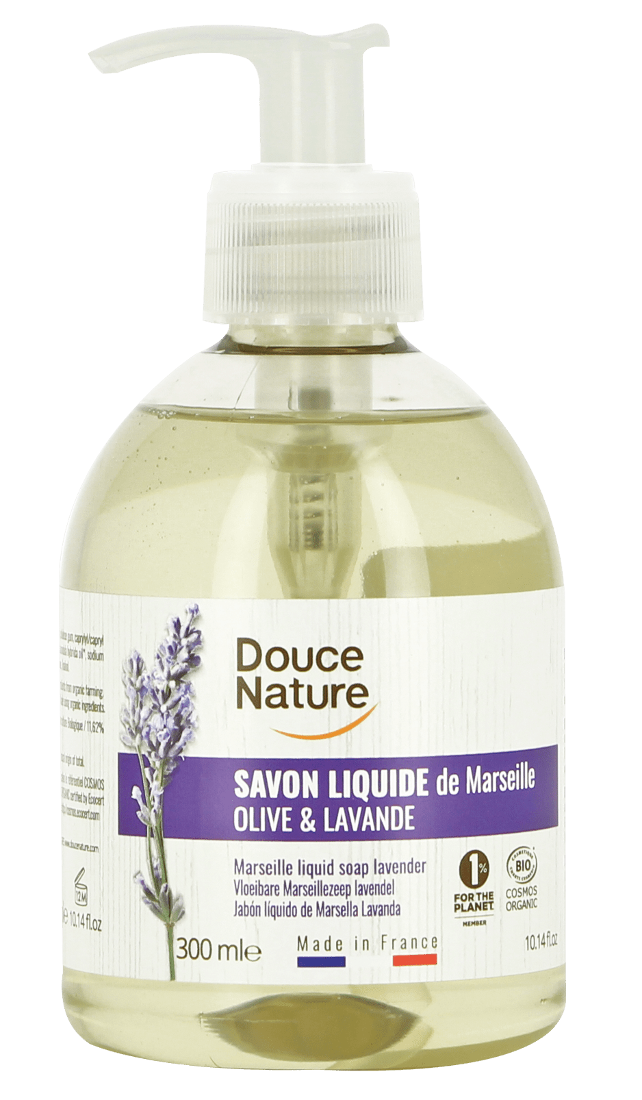 Douce Nature Zeep Marseille vloeibaar lavendel bio 300 Milliliter - DrogistWereld