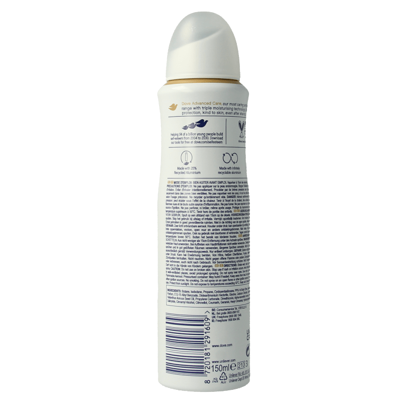Dove Deodorant spray invisible dry 150 Milliliter - DrogistWereld