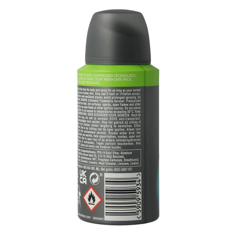 Dove Deodorant spray men+ care clean comfort 75 Milliliter - DrogistWereld