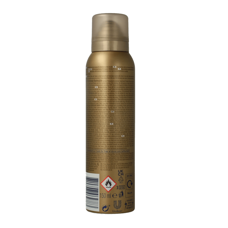 Dove Dermaspa body mousse tanning medium to dark 150 Milliliter - DrogistWereld