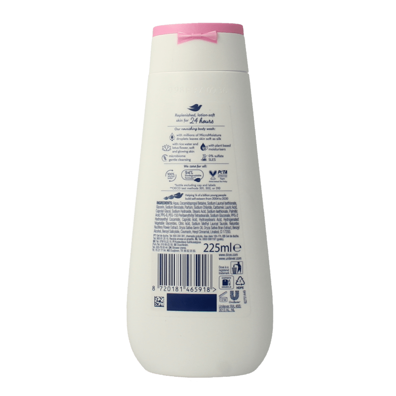 Dove Shower care by nature glowing 225 Milliliter - DrogistWereld