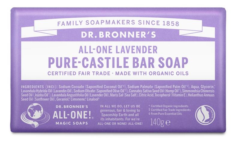 Dr Bronners Barsoap lavendel 140 Gram - DrogistWereld