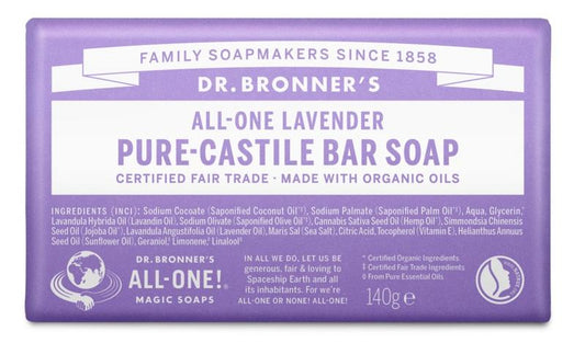 Dr Bronners Barsoap lavendel 140 Gram - DrogistWereld