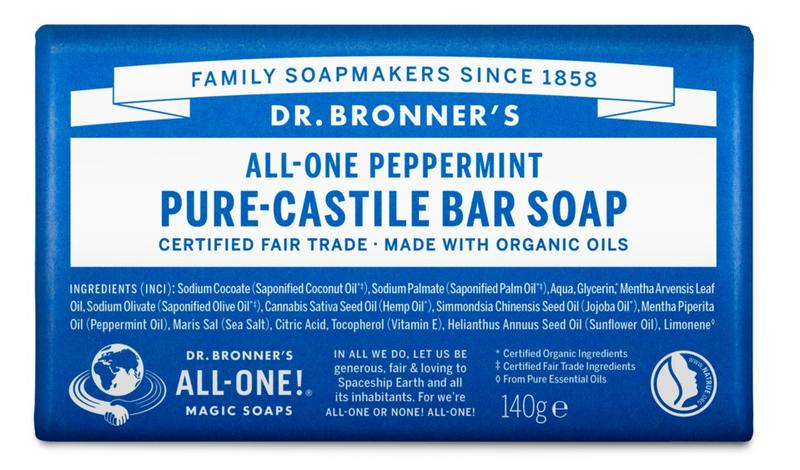 Dr Bronners Barsoap pepermunt 140 Gram - DrogistWereld