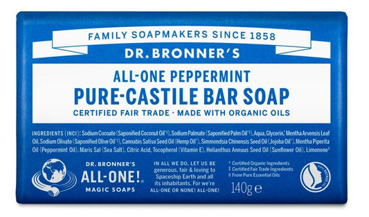 Dr Bronners Barsoap pepermunt 140 Gram - DrogistWereld