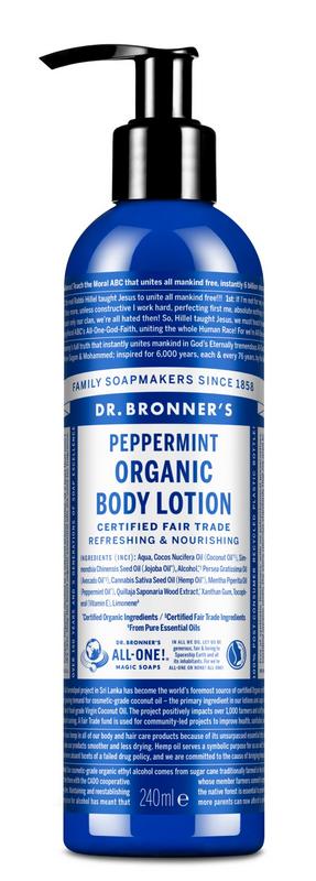 Dr Bronners Bodylotion pepermunt 240 Milliliter - DrogistWereld