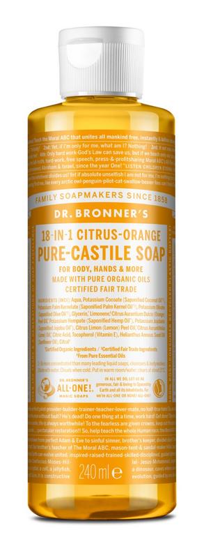 Dr. Bronner's Liquid soap citrus 240 Milliliter - DrogistWereld