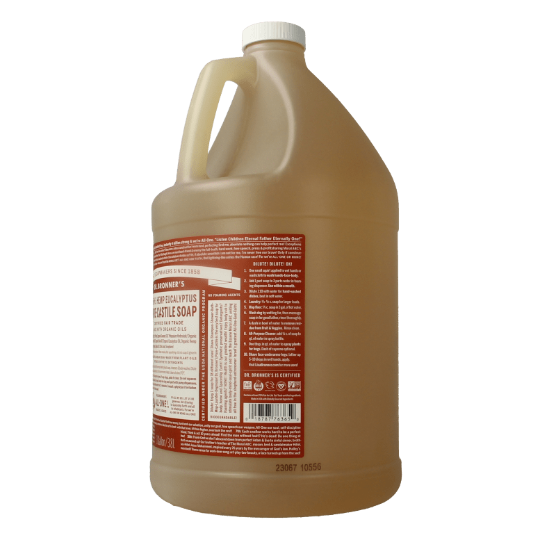 Dr Bronners Liquid soap eucalyptus 3800 Milliliter - DrogistWereld