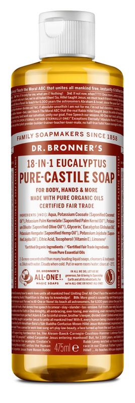 Dr Bronners Liquid soap eucalyptus 475 Milliliter - DrogistWereld