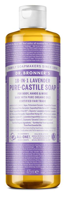 Dr Bronners Liquid soap lavendel 475 Milliliter - DrogistWereld