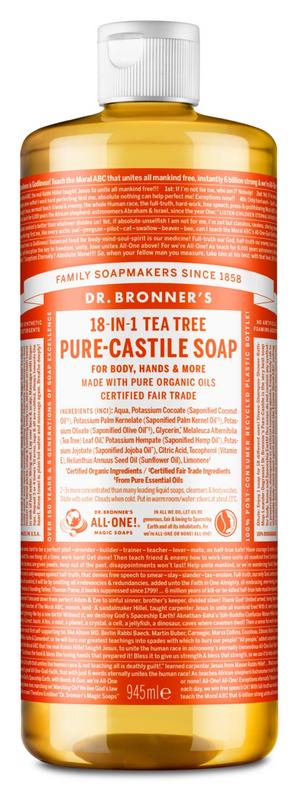 Dr Bronners Liquid soap tea tree 945 Milliliter - DrogistWereld