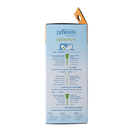 Dr. Brown's Options+ brede halsfles 150ml 1 Stuks - DrogistWereld