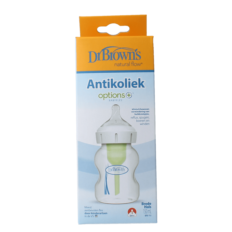 Dr. Brown's Options+ brede halsfles 150ml 1 Stuks - DrogistWereld
