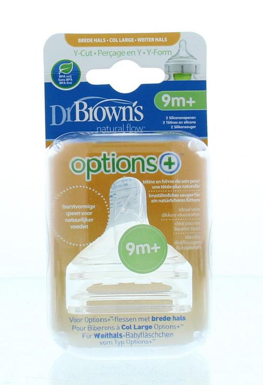 Dr. Brown's Options+ Y - speen brede halsfles 2 Stuks - DrogistWereld