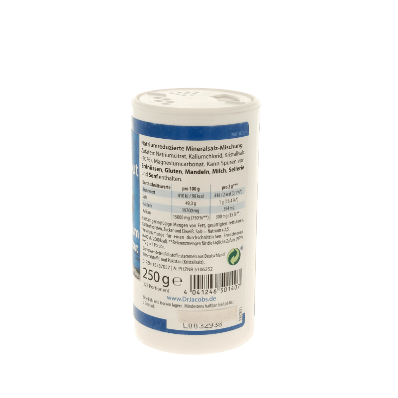 Dr. Jacob's Basisch bloeddrukzout 250 Gram - DrogistWereld