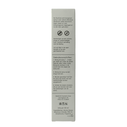 Duocare Anti transpirant spray extra sterk 50 Milliliter - DrogistWereld