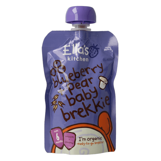 Ella's Kitchen Baby bosbessen ontbijtje 6+ maanden bio 100 Gram - DrogistWereld