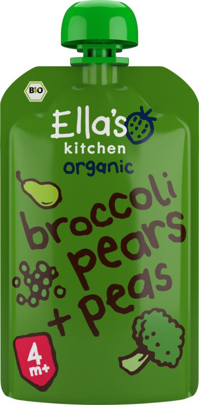 Ella's Kitchen Broccoli pears and peas 4+ maanden bio 120 Gram - DrogistWereld