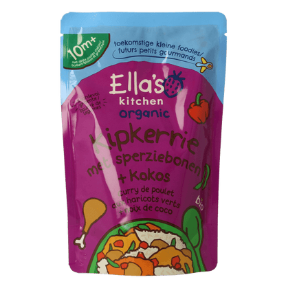 Ella's Kitchen Kipkerrie sperzieboon kokos 10+ maanden bio 190 Gram - DrogistWereld