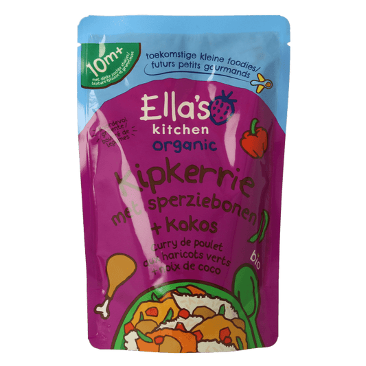 Ella's Kitchen Kipkerrie sperzieboon kokos 10+ maanden bio 190 Gram - DrogistWereld