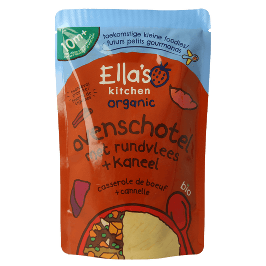 Ella's Kitchen Ovenschotel met rundvlees en kaneel 10+ mnd bio 190 Gram - DrogistWereld