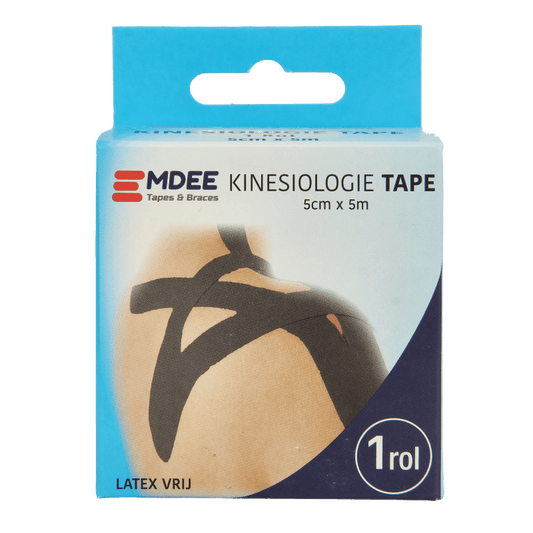 Emdee Kinesio tape zwart non cut 1 Rol - DrogistWereld