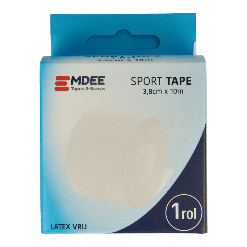 Emdee Sport tape 3.8cm x 10m wit 1 Stuks - DrogistWereld