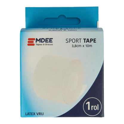 Emdee Sport tape 3.8cm x 10m wit 1 Stuks - DrogistWereld