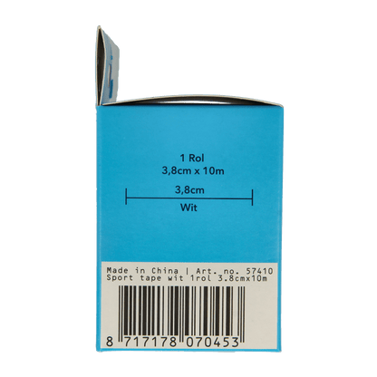 Emdee Sport tape 3.8cm x 10m wit 1 Stuks - DrogistWereld