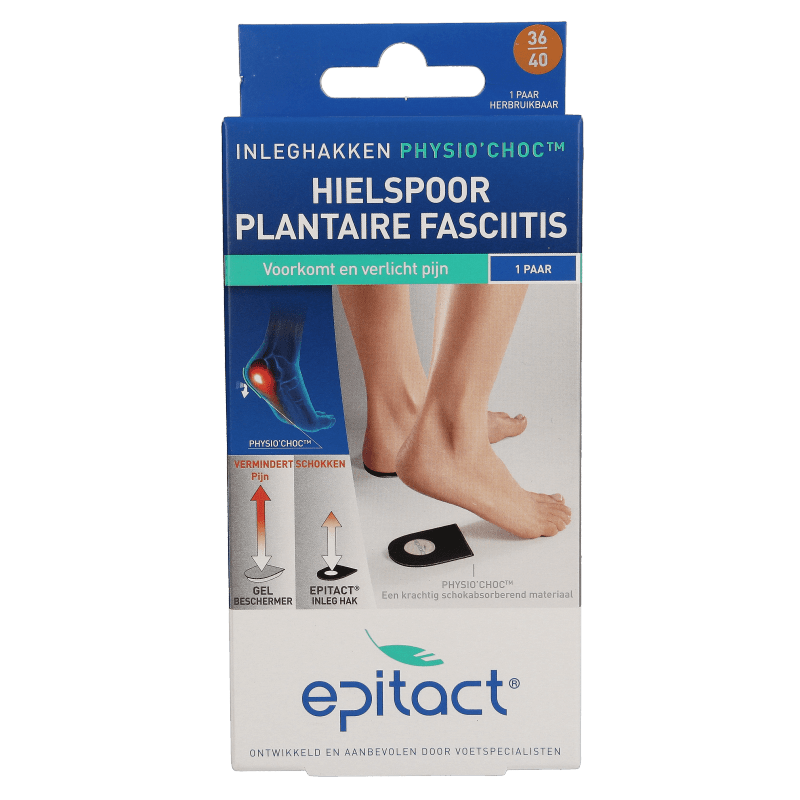 Epitact Hielspoor inleghakken met physio choc maat 36/40 2 Stuks - DrogistWereld