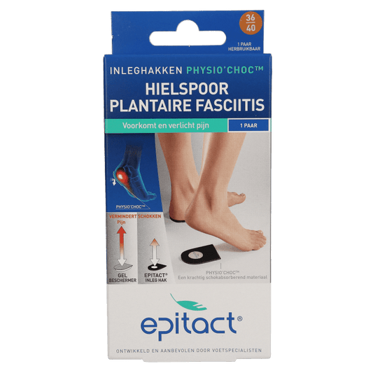 Epitact Hielspoor inleghakken met physio choc maat 36/40 2 Stuks - DrogistWereld