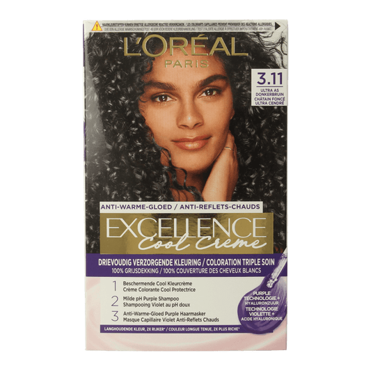 Excellence Cool creme 3.11 ultra as donkerbruin 1 Set - DrogistWereld
