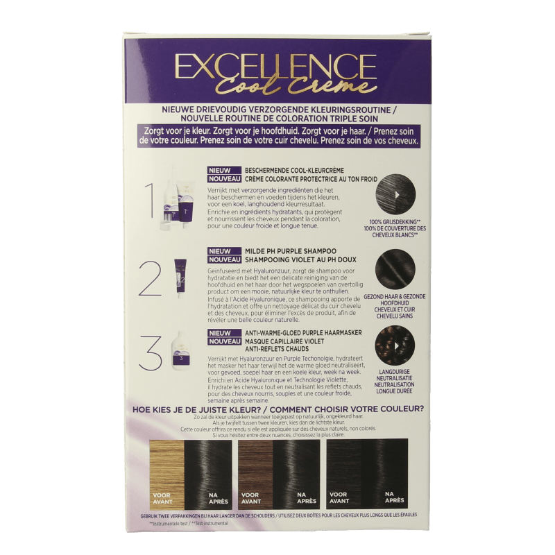 Excellence Cool creme 3.11 ultra as donkerbruin 1 Set - DrogistWereld