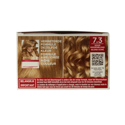 Excellence Excellence creme 7.3 goudblond 1 Set - DrogistWereld