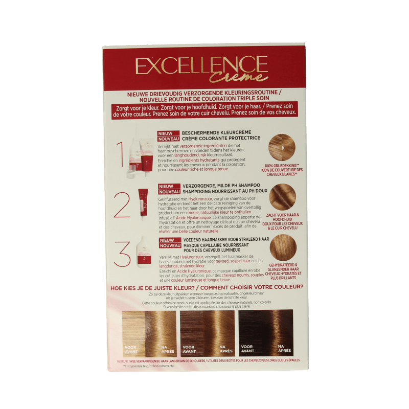 Excellence Excellence creme 7.3 goudblond 1 Set - DrogistWereld