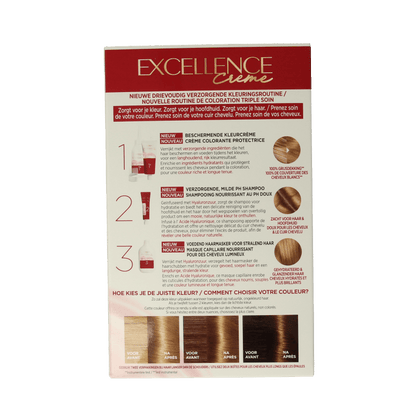 Excellence Excellence creme 7.3 goudblond 1 Set - DrogistWereld