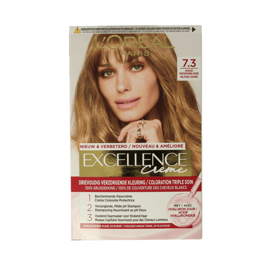 Excellence Excellence creme 7.3 goudblond 1 Set - DrogistWereld