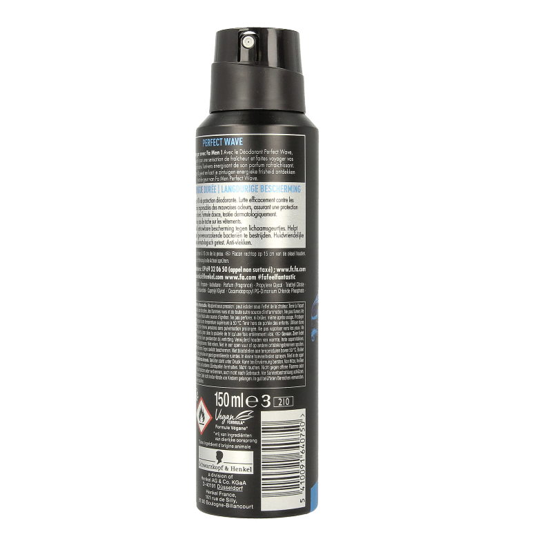 FA Deodorant spray men perfect wave 150 Milliliter - DrogistWereld
