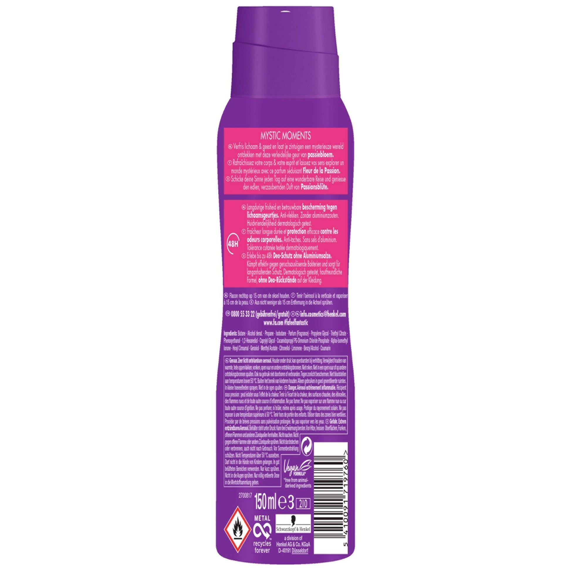 FA Deodorant spray mystic moments 150 Milliliter - DrogistWereld