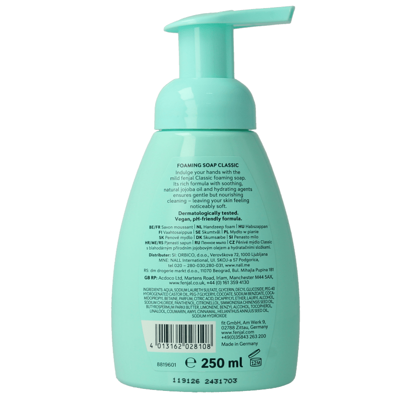 Fenjal Foam soap classic 250 Milliliter - DrogistWereld