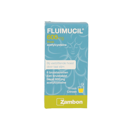 Fluimucil Bruistablet 600mg 6 Bruistabletten - DrogistWereld