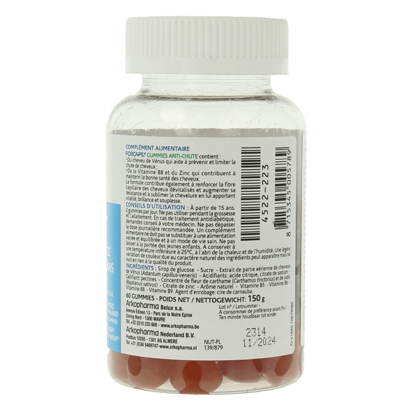 Forcapil Tegen haaruitval 60 Gummies - DrogistWereld