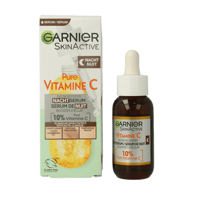 Garnier SkinActive nachtserum vitamine C hyaluronzuur 30 Milliliter - DrogistWereld