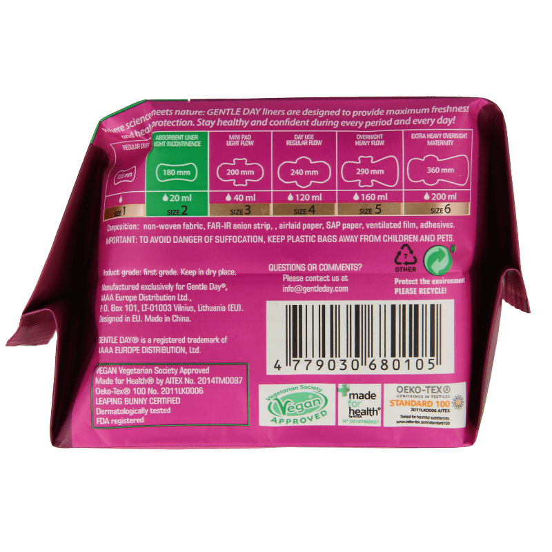 Gentle Day Inlegkruisjes absorberend 20 Stuks - DrogistWereld