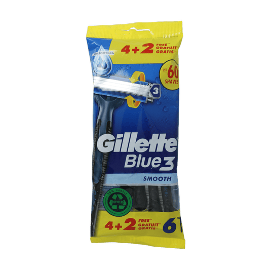 Gillette Blue 3 wegwerpmesjes 6 Stuks - DrogistWereld