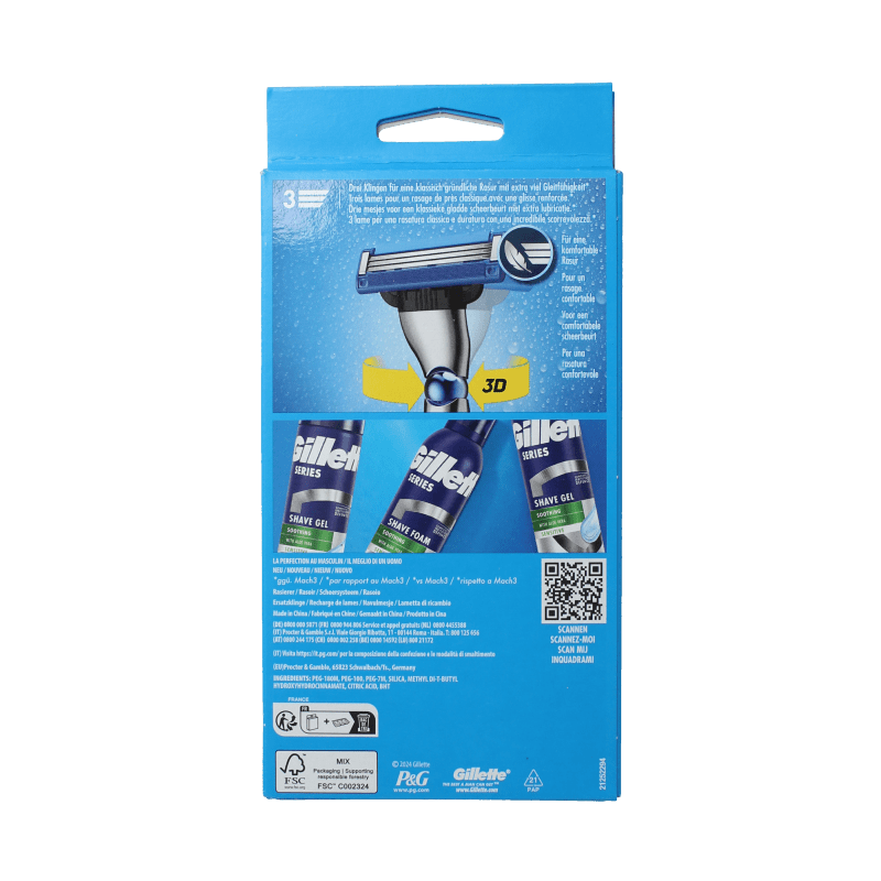 Gillette Mach 3 turbo scheersysteem 2 up 1 Stuks - DrogistWereld