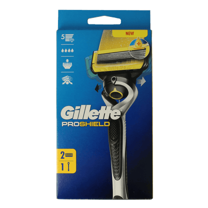 Gillette Proshield yellow razor 2 Stuks - DrogistWereld