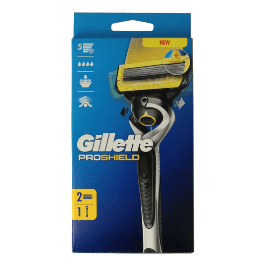 Gillette Proshield yellow razor 2 Stuks - DrogistWereld