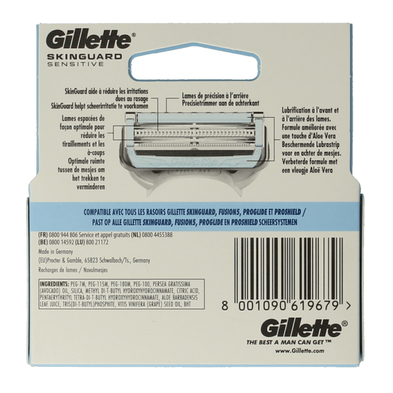 Gillette Skinguard aloe vera mesjes regular 4 Stuks - DrogistWereld