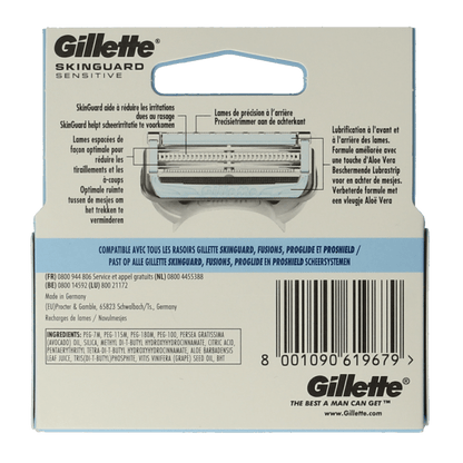 Gillette Skinguard aloe vera mesjes regular 4 Stuks - DrogistWereld